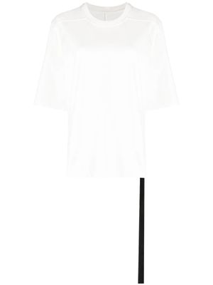 Rick Owens DRKSHDW strap-detail asymmetric cotton T-shirt - White