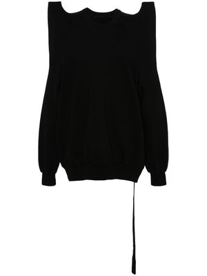 Rick Owens DRKSHDW structured-shoulders cotton sweatshirt - Black