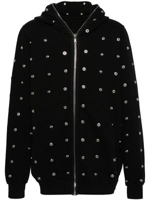 Rick Owens DRKSHDW stud-detailing zipped hoodie - Black