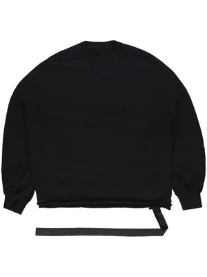 Rick Owens DRKSHDW tape-detailing cotton sweatshirt - Black