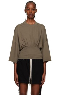 Rick Owens Drkshdw Taupe Tommy Long Sleeve T-Shirt