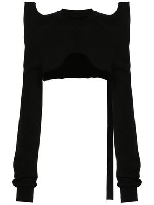 Rick Owens DRKSHDW Tecsweat cropped sweatshirt - Black