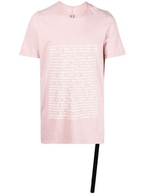 Rick Owens DRKSHDW text-print cotton T-shirt - Pink