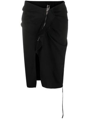 Rick Owens DRKSHDW zip-detail pencil skirt - Black