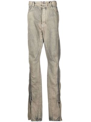 Rick Owens DRKSHDW zip-detail straight-leg jeans - Blue