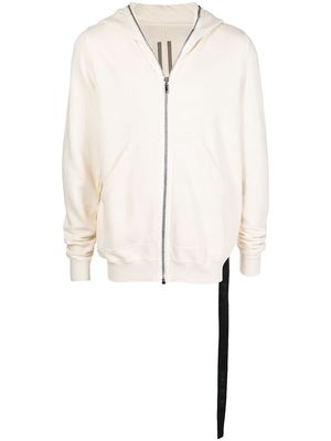 Rick Owens DRKSHDW zip-up cotton hoodie - White