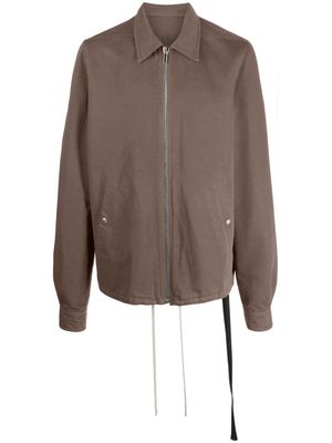 Rick Owens DRKSHDW zip-up drawstring shirt jacket - 34 DUST