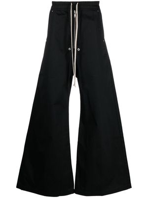 Rick Owens DRKSHDW zip-up flared trousers - Black