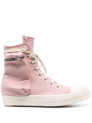 Rick Owens DRKSHDW zip-up high-top sneakers - Pink