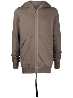 Rick Owens DRKSHDW zip-up organic cotton hoodie - Brown