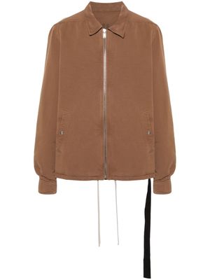 Rick Owens DRKSHDW Zipfront cotton twill jacket - Brown