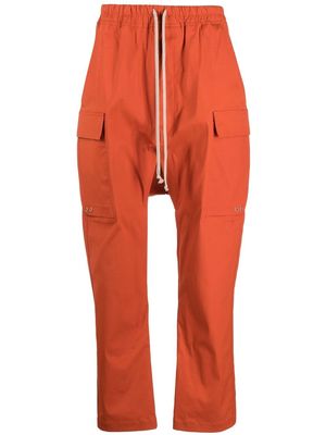 Rick Owens drop-crotch cargo track pants - Orange