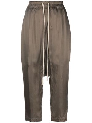 Rick Owens drop-crotch cropped trousers - Brown