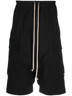 Rick Owens drop-crotch detail shorts - Black