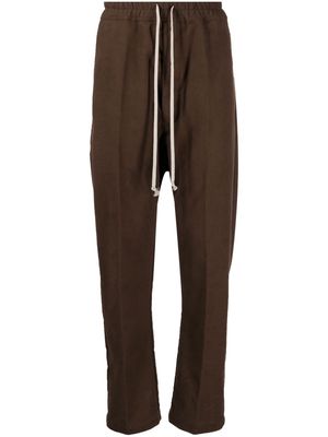 Rick Owens drop-crotch drawstring cotton trousers - Brown