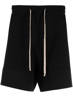 Rick Owens drop-crotch virgin-wool shorts - Black