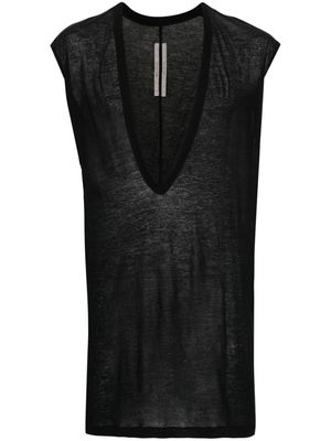 Rick Owens Dyan semi-sheer cotton top - Black