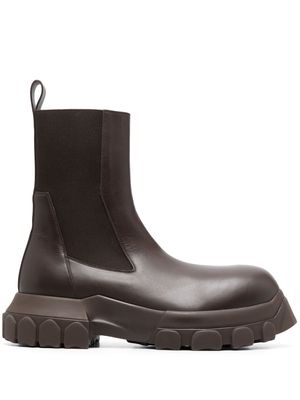 Rick Owens Edfu leather track boots - Brown