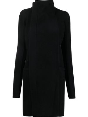 Rick Owens Eileen funnel-neck cashmere coat - Black