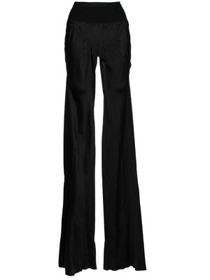 Rick Owens extra-length flared trousers - Black