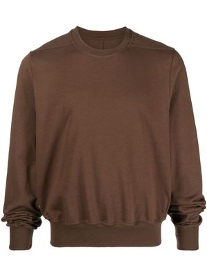 Rick Owens extra-long sleeve cotton sweatshirt - Brown