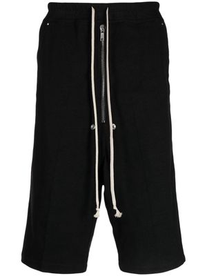 Rick Owens eyelet-detailing drop-crotch shorts - Black
