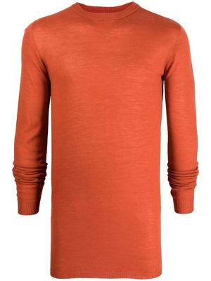 Rick Owens fine-knit ribbed-trim jumper - Orange