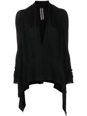 Rick Owens fine-ribbed cashmere cardigan - Black