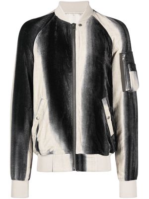 Rick Owens Flight faded-effect bomber jacket - Black