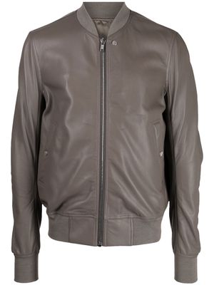 Rick Owens Flight leather bomber jacket - Grey