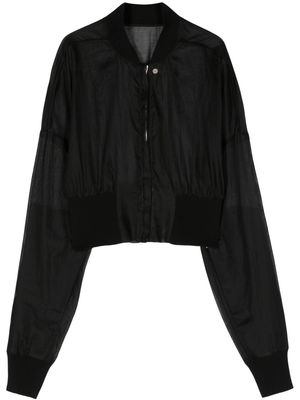 Rick Owens Flight semi-sheer bomber jacket - Black