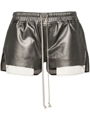 Rick Owens Fog Boxers leather shorts - Grey