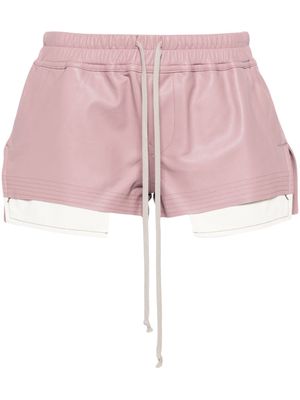 Rick Owens Fog Boxers leather shorts - Pink