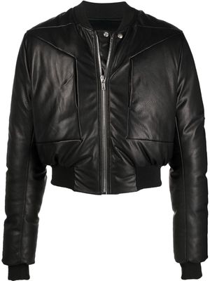 Rick Owens Fog cropped bomber jacket - Black