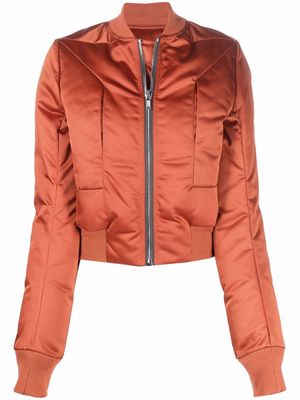 Rick Owens fog cropped bomber jacket - Orange