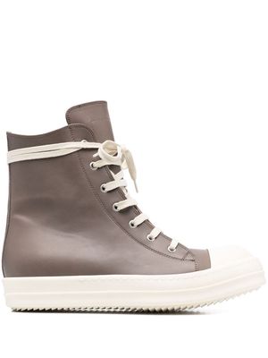 Rick Owens Fogashine high-top lace-up sneakers - Grey
