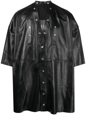 Rick Owens Fogpocket snap-fastening leather shirt - Black