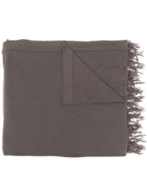 Rick Owens fringed-edge cashmere scarf - Grey