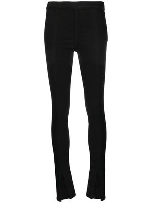 Rick Owens front-slit leggings - Black