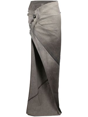 Rick Owens front-slit maxi skirt - Neutrals