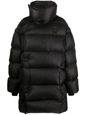 Rick Owens funnel-neck quilted down coat - Black