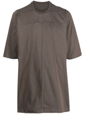 Rick Owens gathered cotton T-shirt - Grey