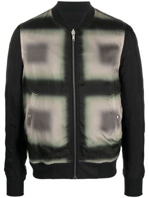 Rick Owens geometric-pattern bomber jacket - Black