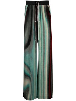 Rick Owens Geth Belas striped straight trousers - Green