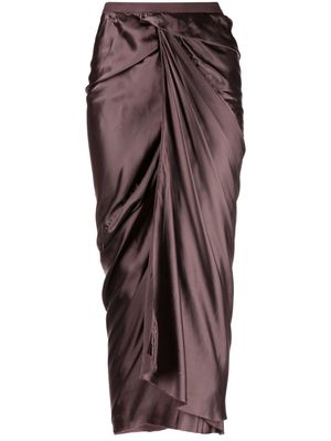Rick Owens Gonna wrap-design skirt - Purple