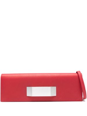 Rick Owens grained leather messenger bag - Red