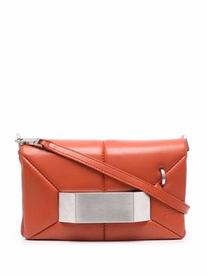 Rick Owens Griffin leather messenger bag - Orange
