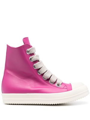 Rick Owens hi-top leather sneakers - Pink