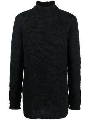 Rick Owens high neck knitted sweater - Black