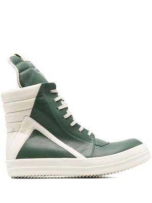 Rick Owens high-top leather sneakers - Green